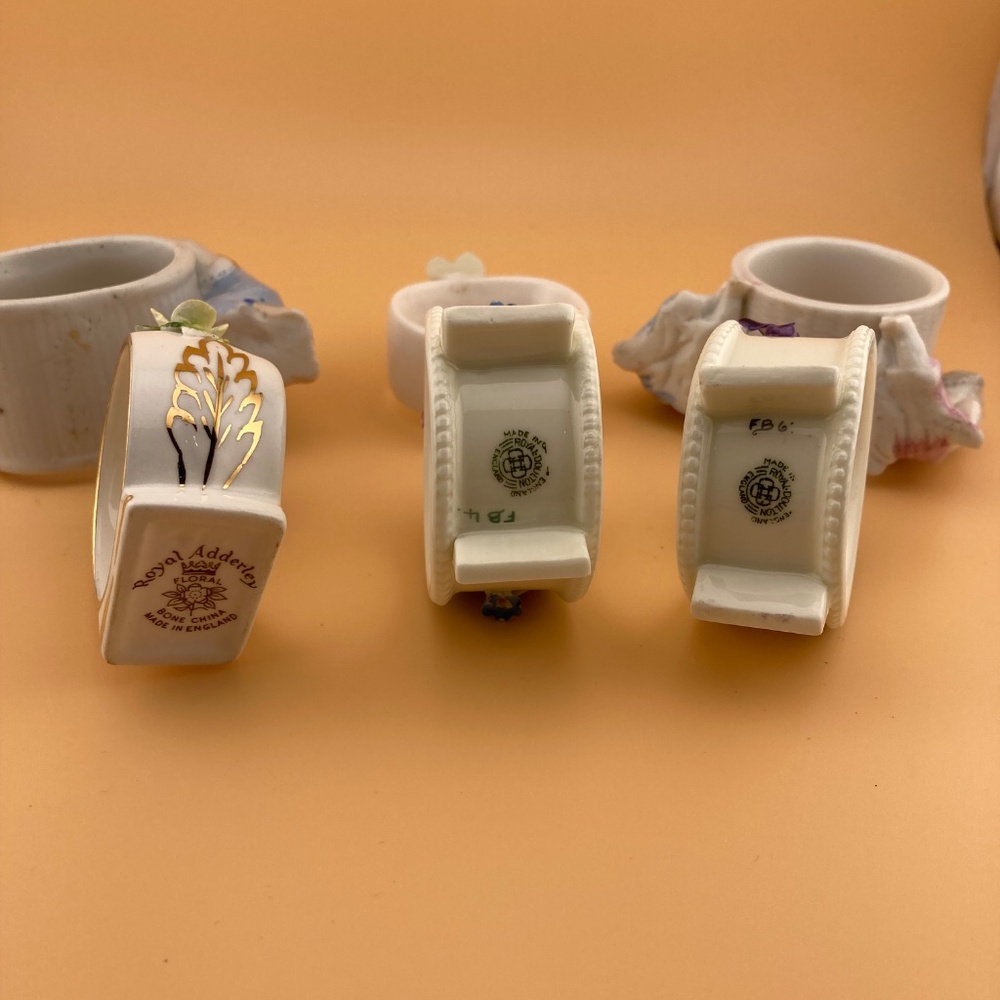 Napkin Rings Bone China Collectible 6 - Picture 15 of 16